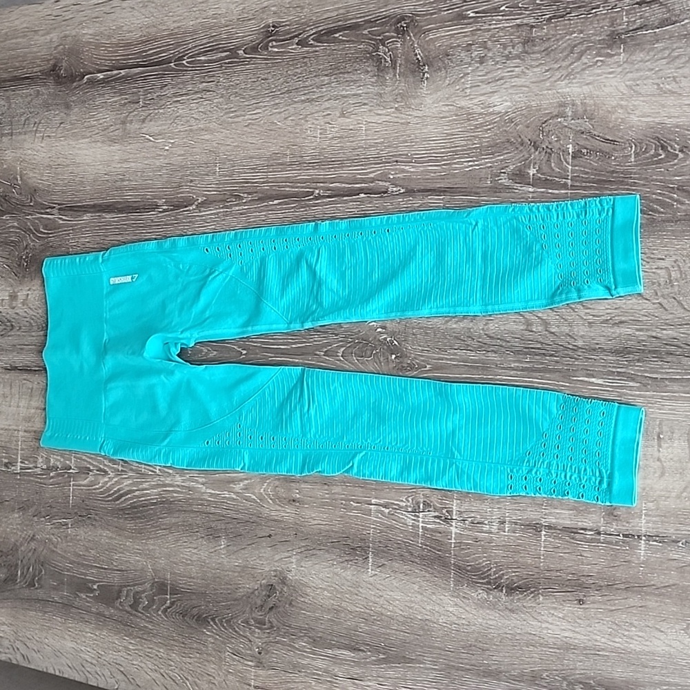 Gymshark Energy+ Seamless Leggings in Tropical Blue XS Lasercut High Waist